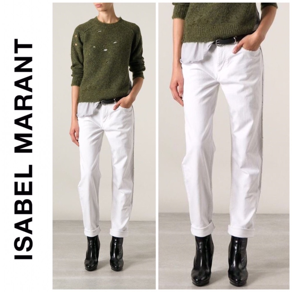 Isabel Marant Straight Leg Jeans, White